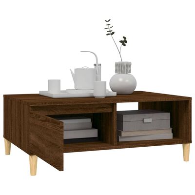 vidaXL Coffee Table Brown Oak 90x60x35 cm Engineered Wood