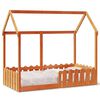 vidaXL Kids' House Bed Frame without Mattress Wax Brown 80x160 cm