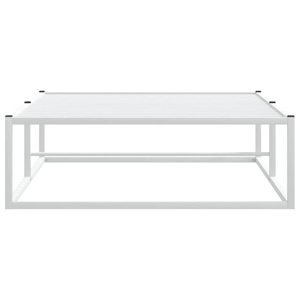 vidaXL Bed Frame without Mattress White 90x200 cm Metal