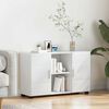 vidaXL Sideboard FLORIN High Gloss White 88.5 x 30.5 x 55.5 cm