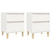 vidaXL Bedside Cabinet | Set of 2 | White