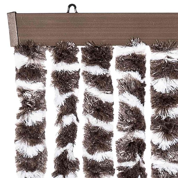 vidaXL Insect Curtain Brown and White 56x185 cm Chenille