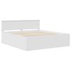 vidaXL Bed Frame with Headboard White 180 x 200 cm Engineered Wood