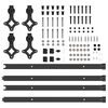 vidaXL Sliding Door Hardware Kit 152,5 cm Steel Black