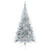 vidaXL Artificial Pre-lit Christmas Tree Silver 210 cm PET