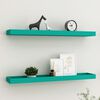 vidaXL Loggia Wall Shelves 2 pcs Blue 80x15x4 cm MDF