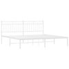vidaXL Metal Bed Frame without Mattress with Headboard White 183x213cm