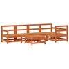 vidaXL Garden Lounge Set 7 pcs Wax Brown Solid Pine Wood