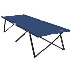 vidaXL Folding Camping Bed Blue 206 x 76 x 74 cm Oxford and Steel