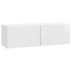 vidaXL Wall-Mounted TV Cabinet 98 x 31 x 30 cm High Gloss White