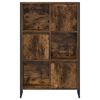 vidaXL Book Cabinet Smoke Oak 68 x 30 x 108.5 cm Engineered Wood