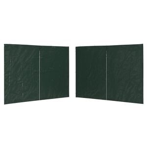 vidaXL Party Tent Sidewall 2 pcs with Zipper PE Green