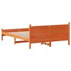 vidaXL Bed Frame without Mattress Wax Brown 150x200 cm King Size Solid Wood Pine