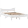vidaXL Bed Frame without Mattress White 140x190 cm Solid Wood Pine