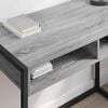vidaXL Desk with Storage Grey Sonoma 100 x 50 x 75 cm Engineered Wood