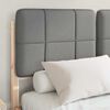 vidaXL Bed Frame with Upholstered Headboard Light Grey 120 x 190 cm