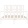 vidaXL Bed Frame without Mattress White 120x200 cm Solid Wood Pine