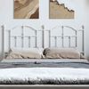 vidaXL Metal Headboard White 150 cm