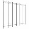vidaXL 6-Panel Room Divider White 240x200 cm Fabric