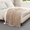 vidaXL Throw Blanket Camel 130 x 150 cm Fleece