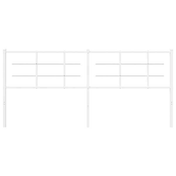 vidaXL Metal Replace Headboard White 200 cm