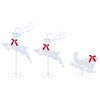 vidaXL Christmas Reindeer with Sleigh 3 pcs 72 LEDs Cold White
