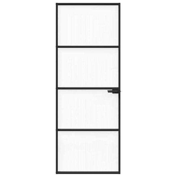 vidaXL Home Door 76 x 201.5 x 3.5 cm Aluminium and Tempered Glass