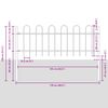 vidaXL Garden Fence White 1.7 x 0.8 m Powder-coated Steel