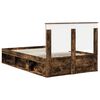 vidaXL Bed Frame Smoked Oak 120 x 200 cm Solid Pine Wood