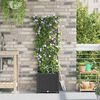 vidaXL Garden Planter Black 40 x 40 x 142 cm Steel