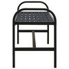 vidaXL Garden Bench 124.5 cm Steel and WPC Black