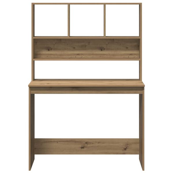 vidaXL Desk with Shelves Artisan Oak 102x45x148 cm Engineered Wood