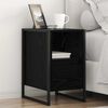 vidaXL Bedside Table Black Oak 39.5 x 30 x 50 cm Engineered Wood