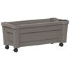 vidaXL Calypso Planter with Wheels Grey 79 x 35 x 33 cm PP