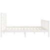 vidaXL Bed Frame without Mattress White 180x200 cm Super King Solid Wood