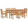 vidaXL 7 Piece Garden Dining Set Solid Wood Acacia