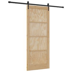 vidaXL Sliding Door ORKDAL 86 x 211 cm Solid Pine Wood Natural