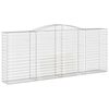 vidaXL Arched Gabion Baskets 5 pcs 400x50x160/180 cm Galvanised Iron