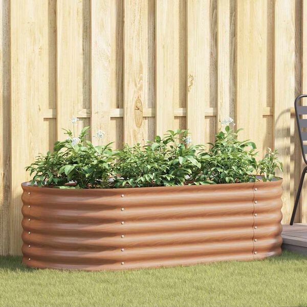 vidaXL Raised Bed Brown 160 x 80 x 44 cm Steel