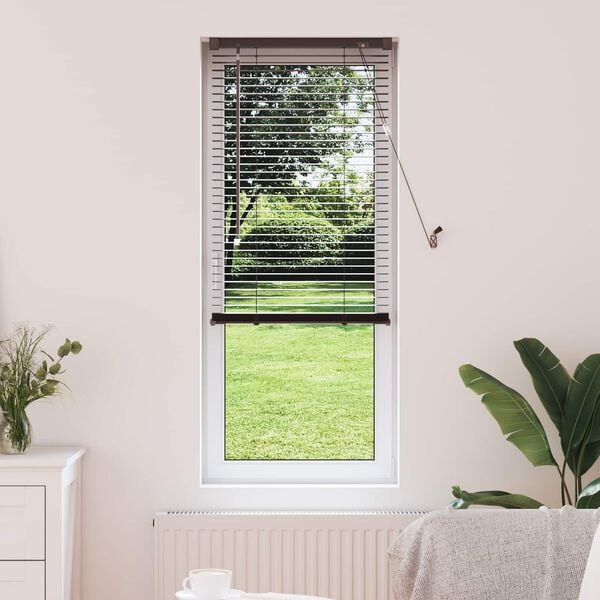 vidaXL Venetian Blind Manual Dark Brown with Pattern 150 x 40 cm PVC