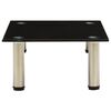 vidaXL TV Stand Black 40x35x17 cm Tempered Glass