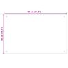 vidaXL Kitchen Backsplash Milk 80 x 50 cm Tempered Glass