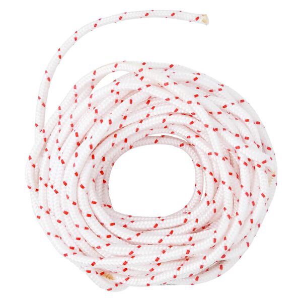 vidaXL Pull Starter Cord White and Red &Oslash;6 mm 10 m Nylon