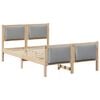 vidaXL Bed Frame with Headboard Light Grey 120 x 200 cm Fabric