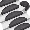 vidaXL Stair Mats 15 pcs 56x17x3 cm Anthracite Half Round