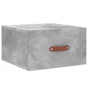 vidaXL Wall-mounted Bedside Cabinet Concrete Grey 35x35x20 cm