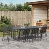 vidaXL Garden Dining Set 9 pcs Anthracite Steel