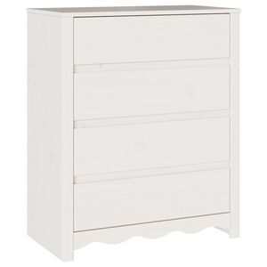 vidaXL Chest of Drawers with Drawer Drammen White 76.5 x 40 x 91 cm