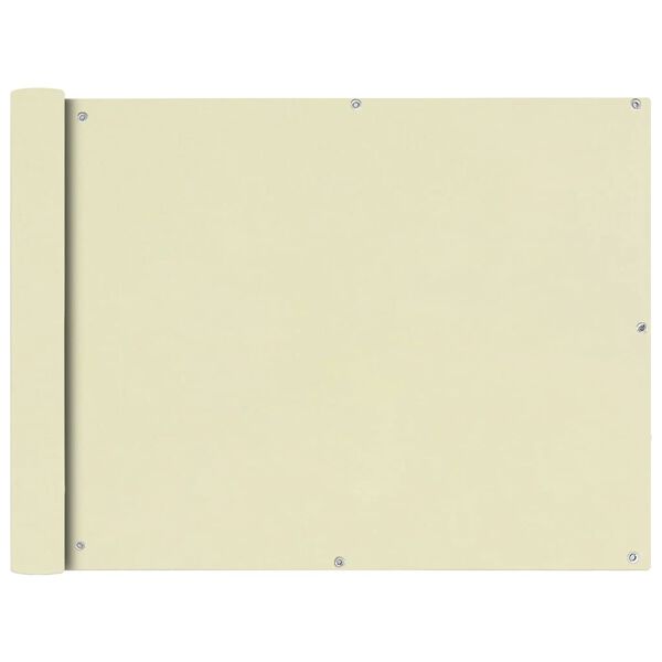 vidaXL Balcony Screen Oxford Fabric 90x400 cm Cream