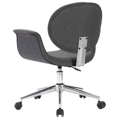 vidaXL Swivel Office Chair Grey Fabric